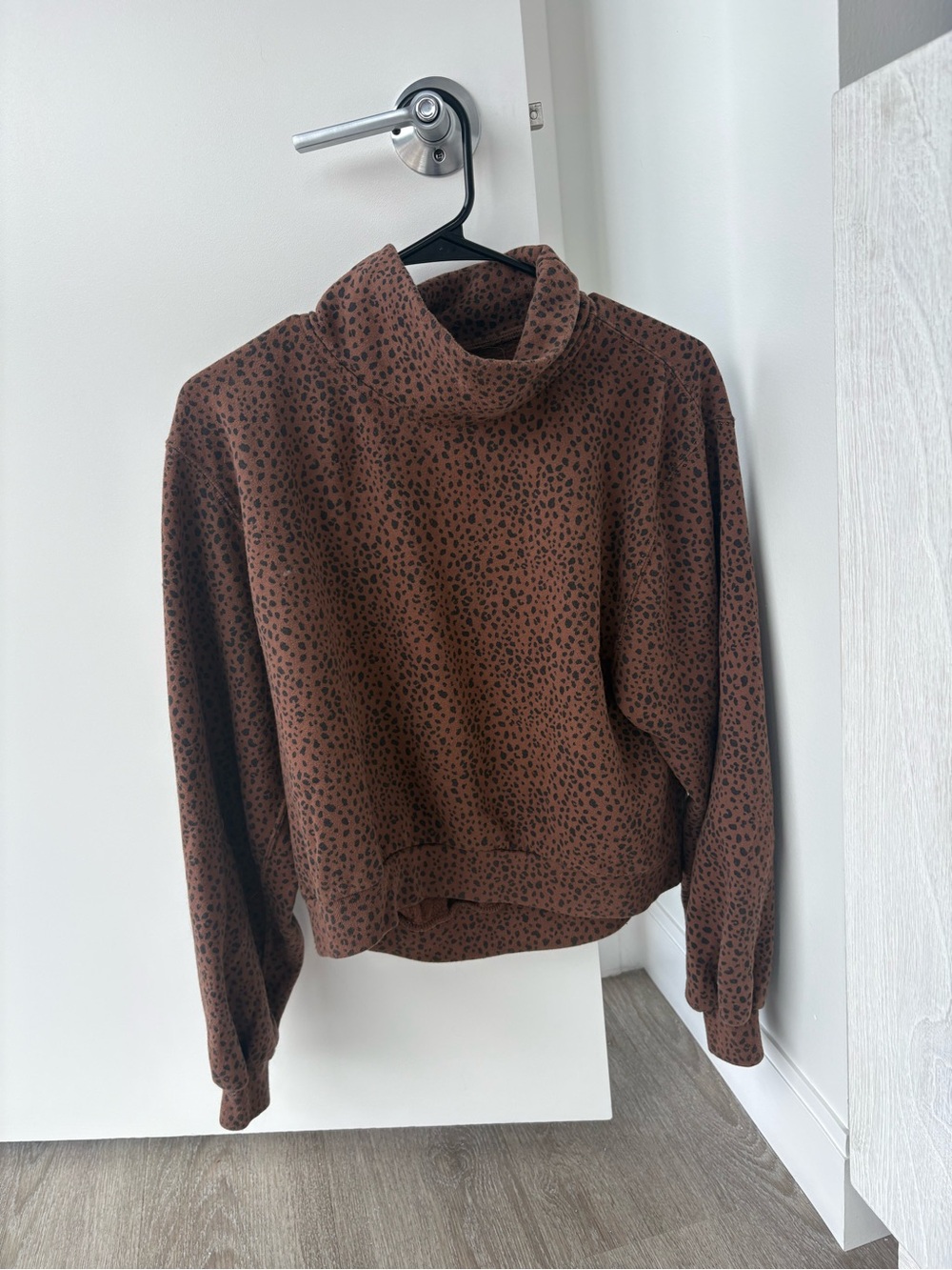 Abercrombie & Fitch  cheetah print Cowl Neck Sweater